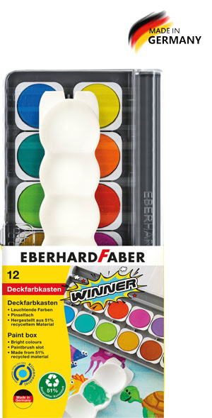 Malkasten mit 12 leuchtenden Farben