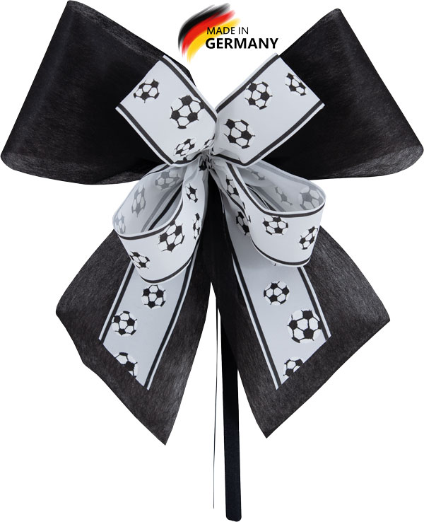 Schultütenschleife Fußball schwarz/weiß