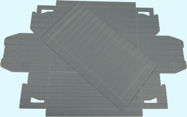 Kreativkarton grau aus 3D Wellpappe