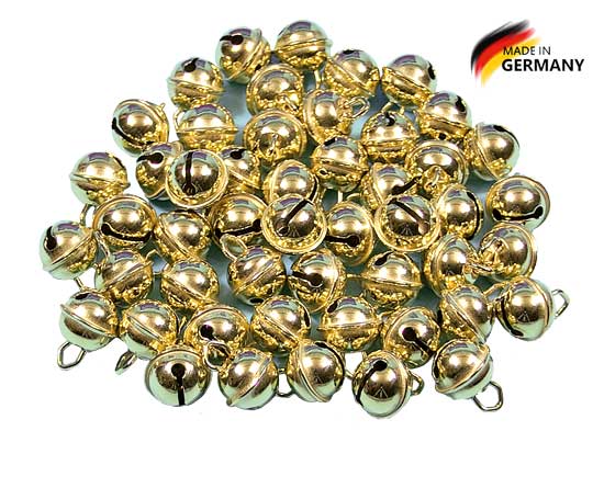 Rollenglöckchen gold, 50 Stück