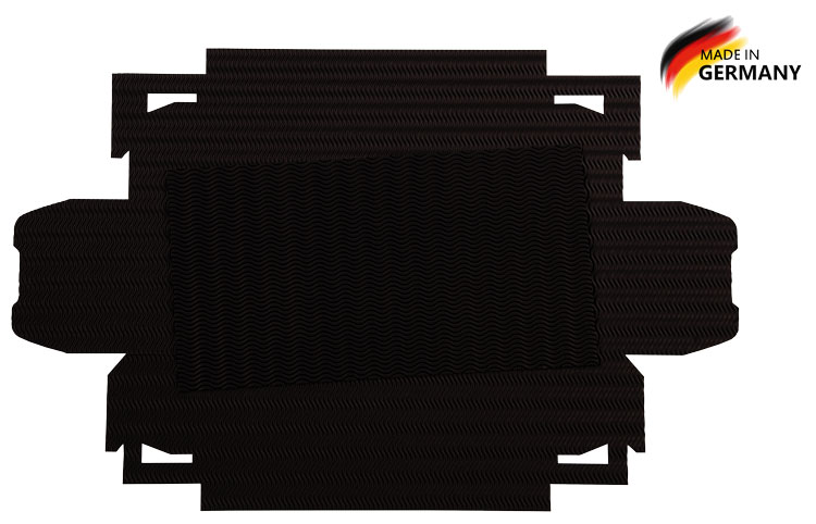 Kreativkarton schwarz aus 3D Wellpappe