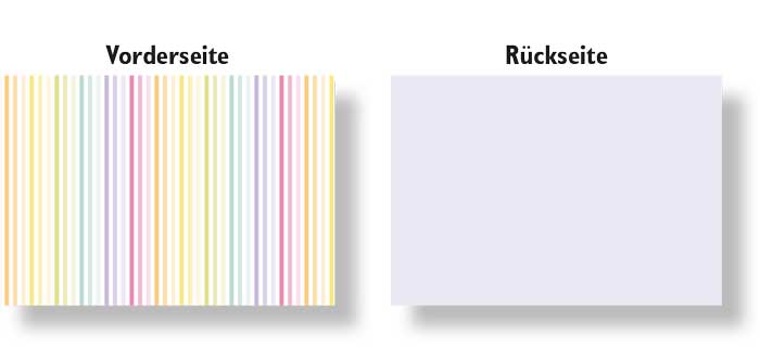 Motivkarton Regenbogenstreifen