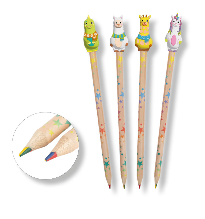 Regenbogenstift mit Topper sortiert SALE