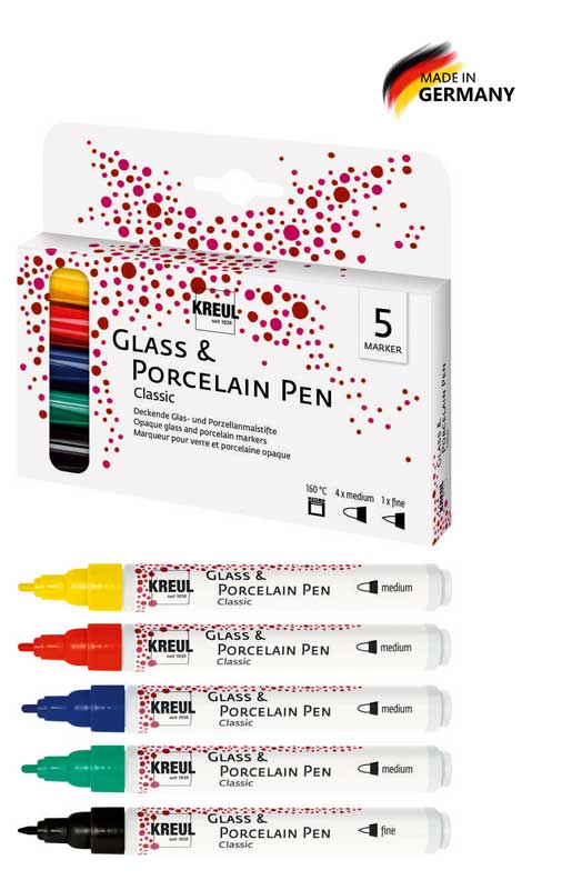 Glass & Porcelain Pen Classicset