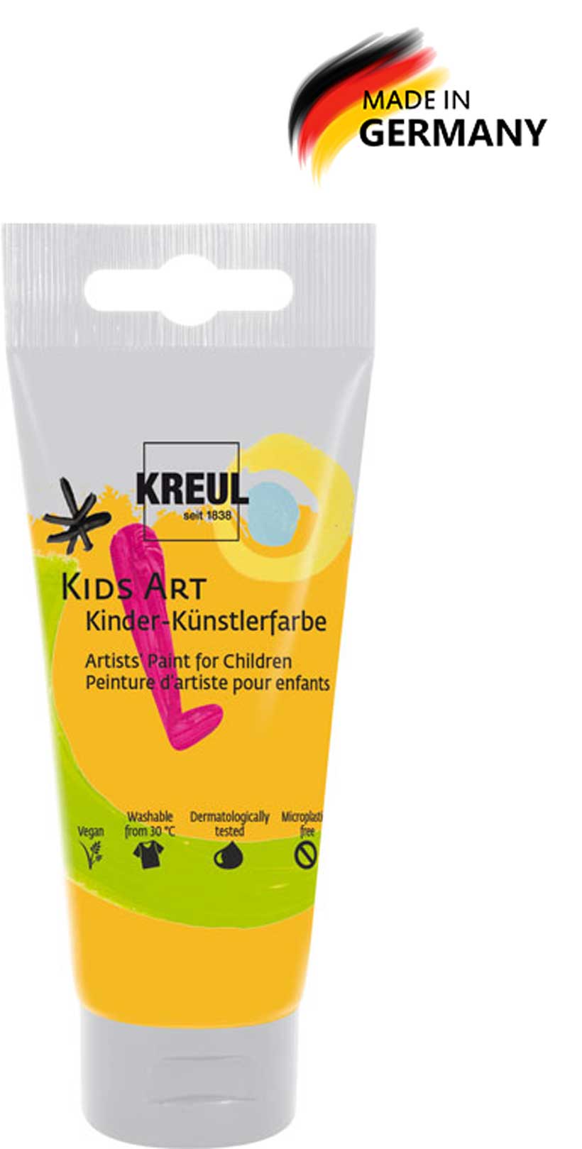Kids Art Kinder Künstlerfarbe indischgelb