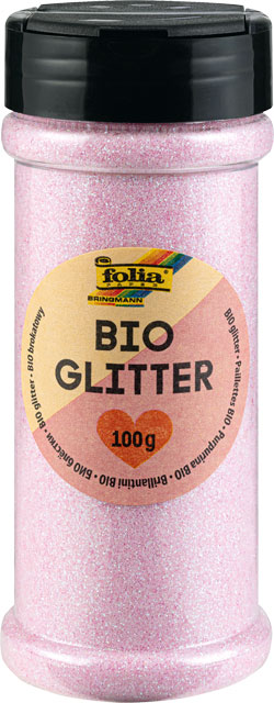 Glitter 100g mit Streukappe, irisierend rosa