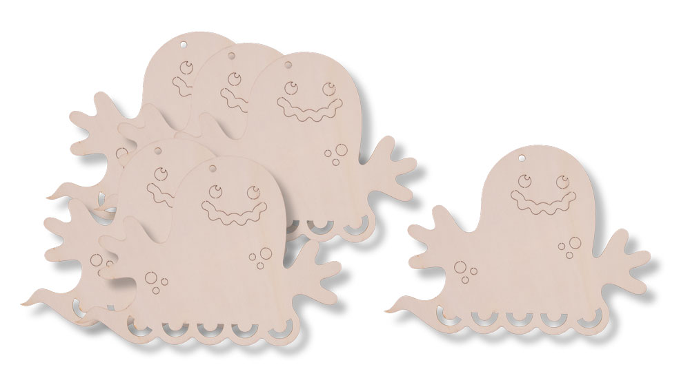 Knüpfmonster 6 Stück, aus Holz, 20 cm