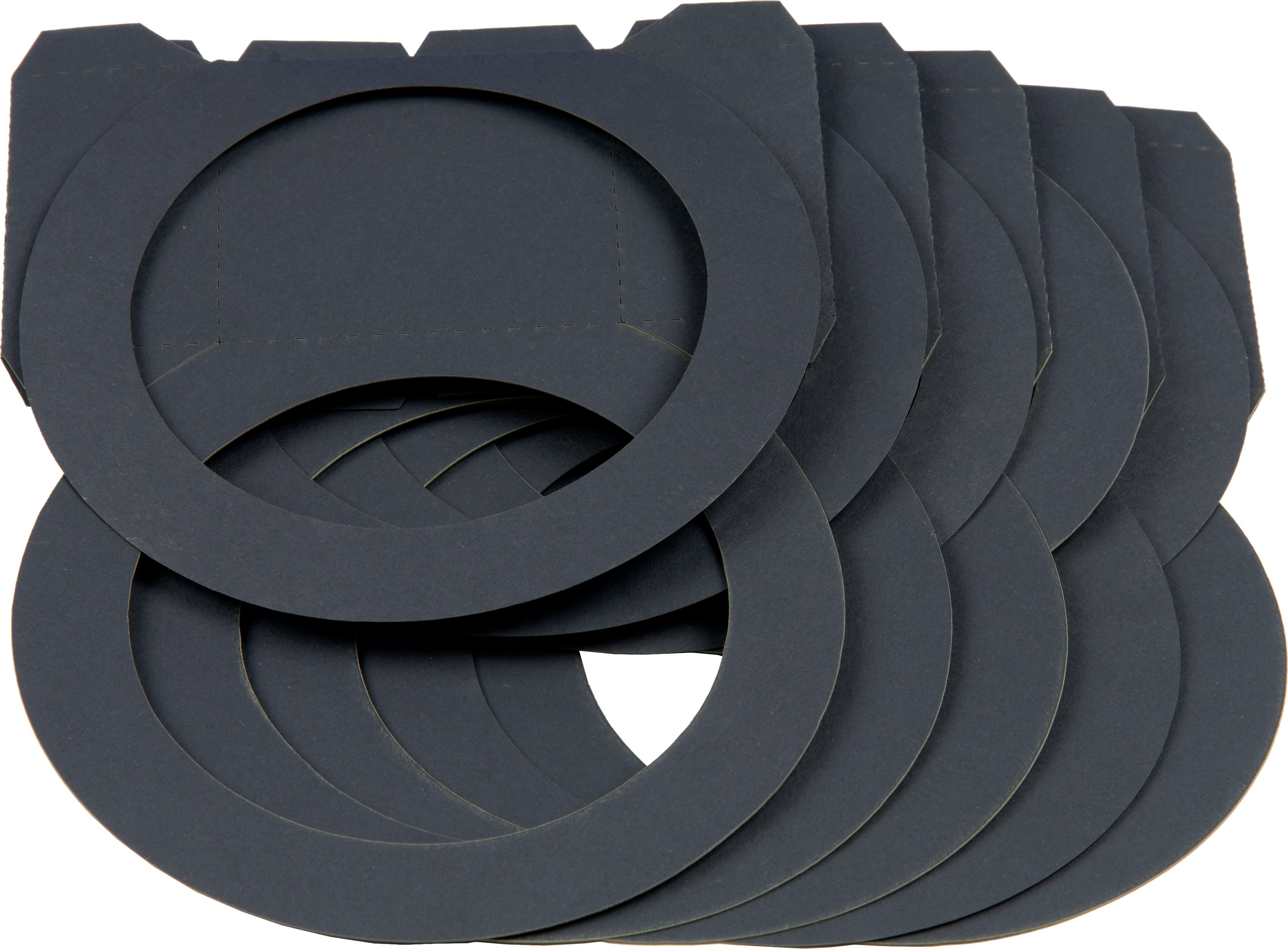 Laternenrohling rund mittel schwarz, 5 Stück