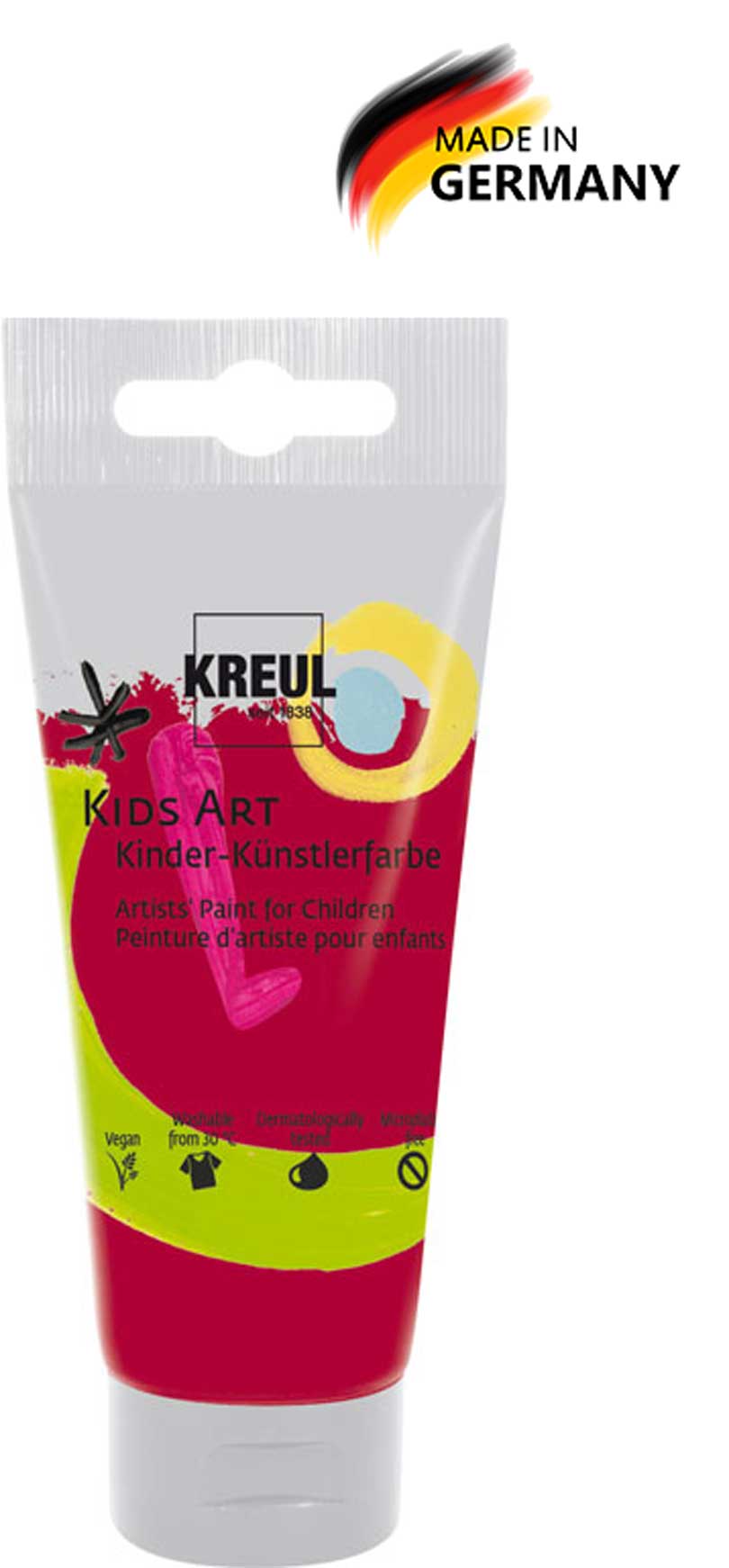 Kids Art Kinder Künstlerfarbe rubinrot