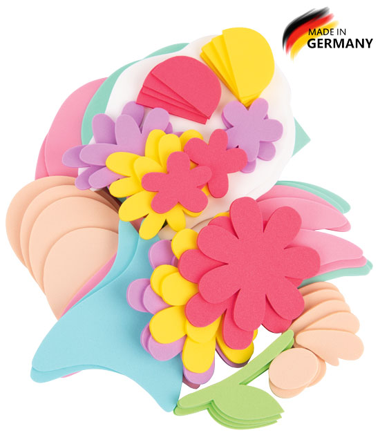 Moosgummisortiment Blumenwichtel