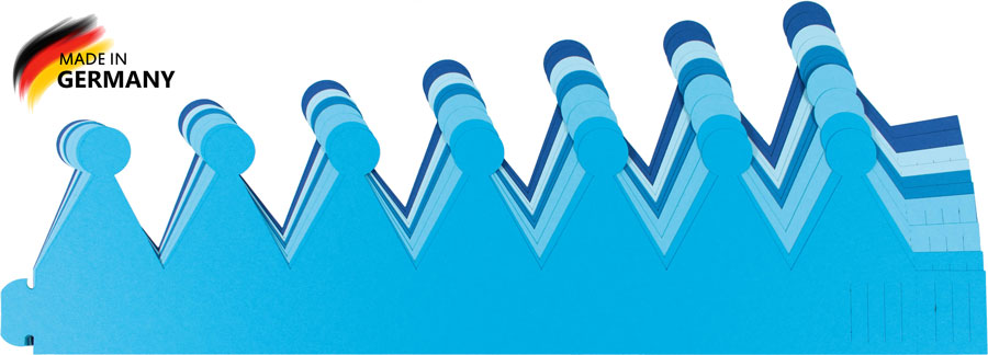 Papierkronen Meerestöne