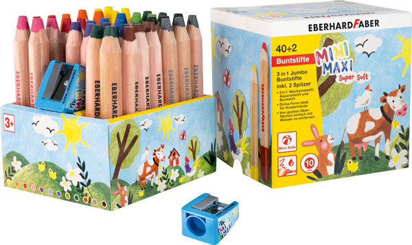 Buntstift Jumbo supersoft 3in1 40 Stück