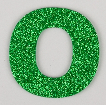Glitterbuchstabe Maxi O grün