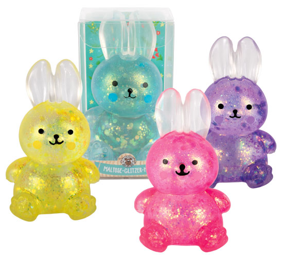 Glitzer Maltose Hase sortiert, 10 cm