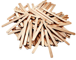 Bastelhölzer natur, 50 Stück