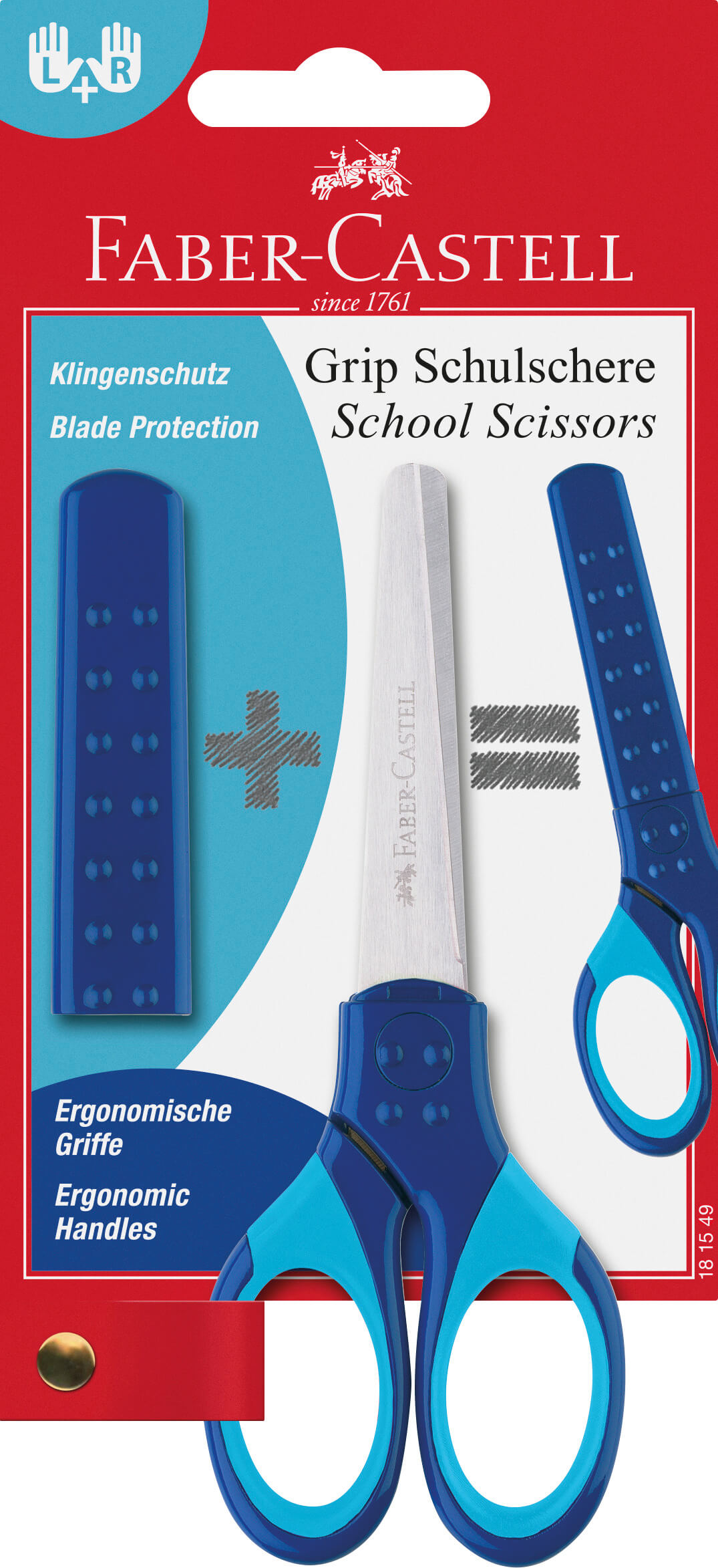 Grip Schulschere blau