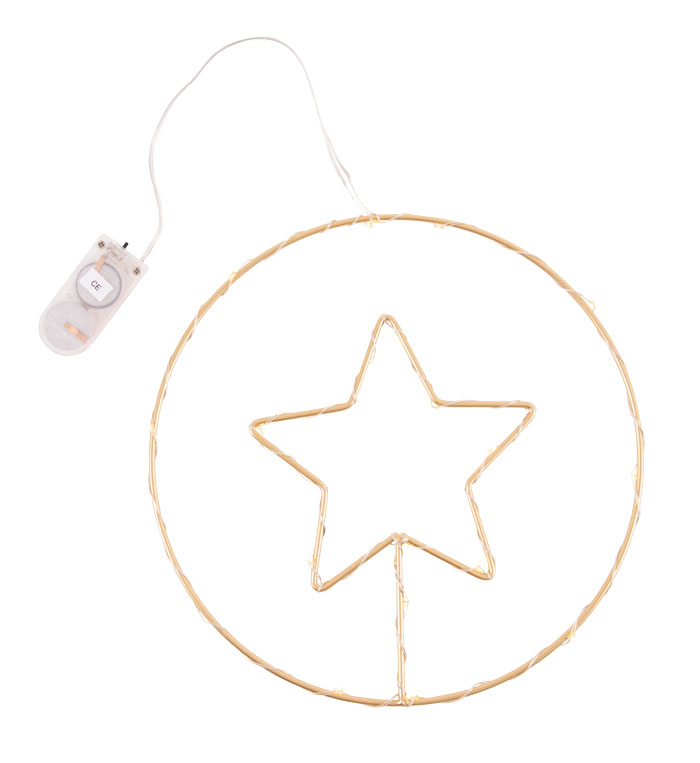 Metallring mit Stern & LED gold SALE