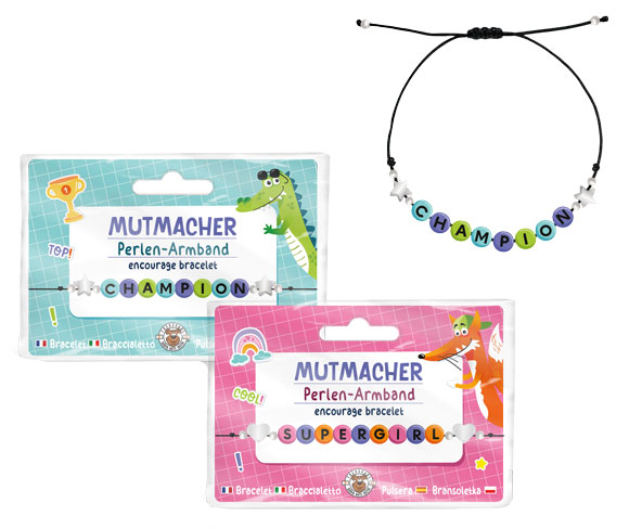 Perlenarmband Mutmacher sortiert