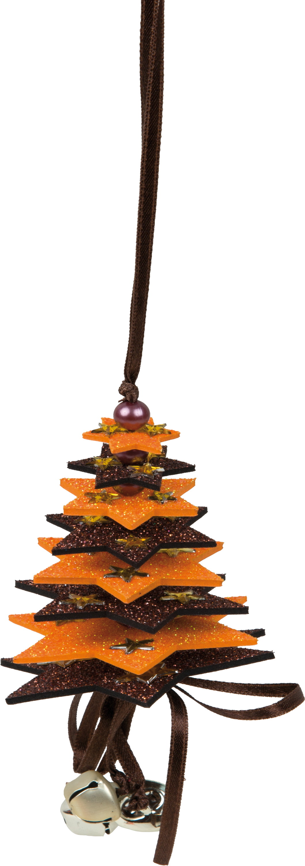 Glittersternenset mandarine, 8-teilig