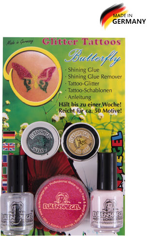 Glitzer Tattooset Schmetterlinge