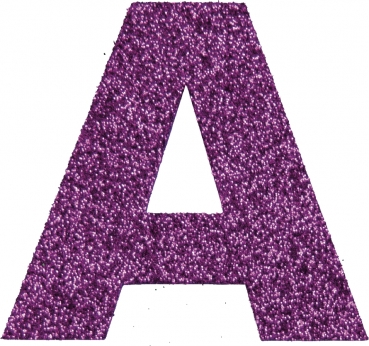 Glitterbuchstabe Maxi A lila