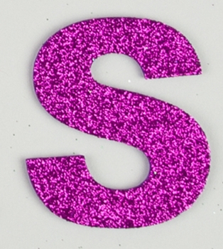 Glitterbuchstabe Maxi S lila
