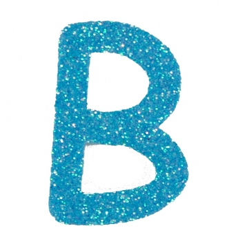 Glitterbuchstabe B türkis