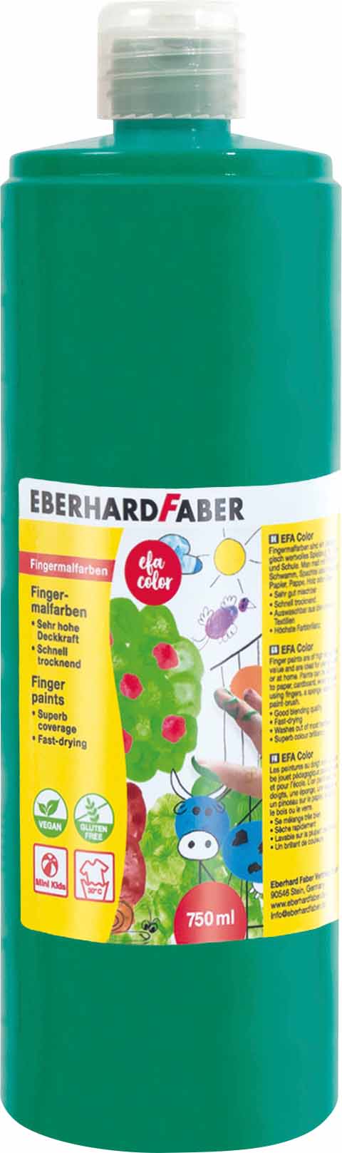 Fingermalfarbe Eberhard Faber grün