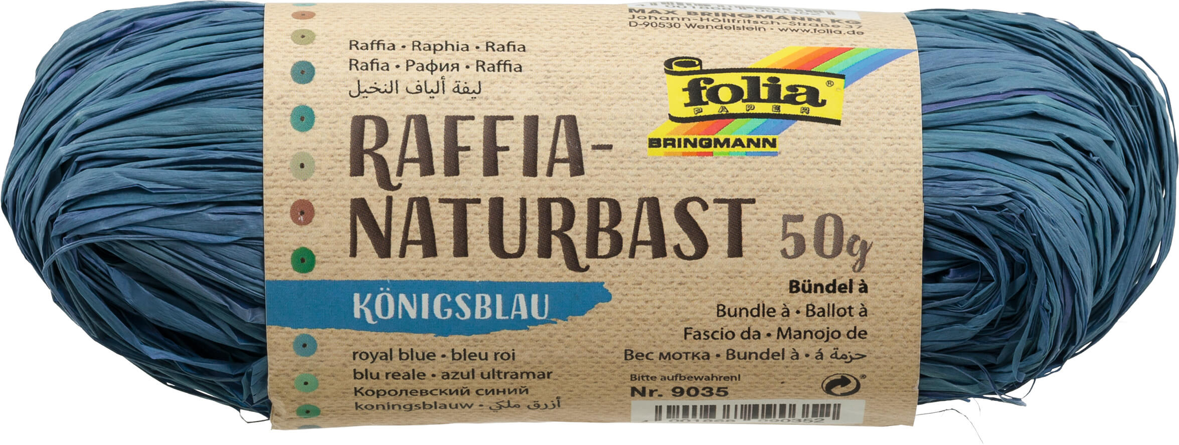 Naturbast königsblau