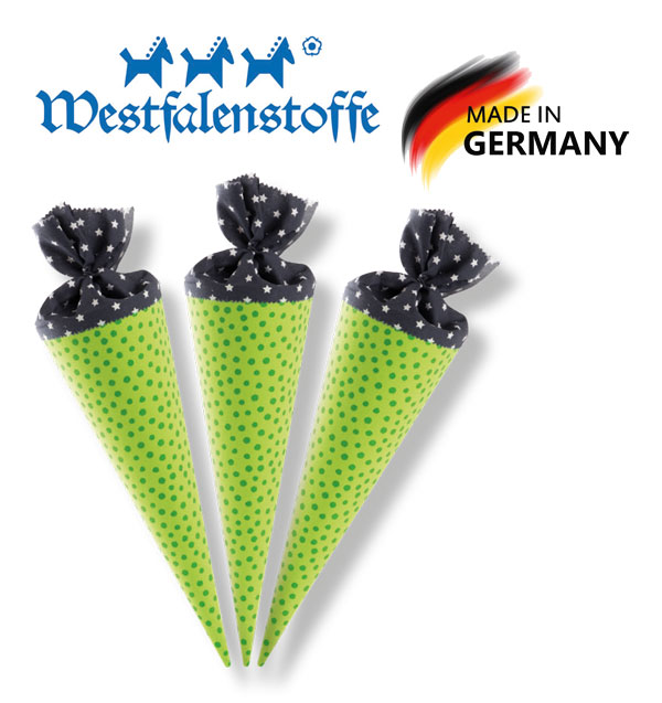 Geschwistertütenrohling grün, 3 Stück