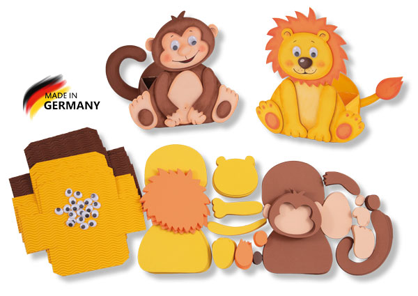Kreativpaket Dschungeltierboxen
