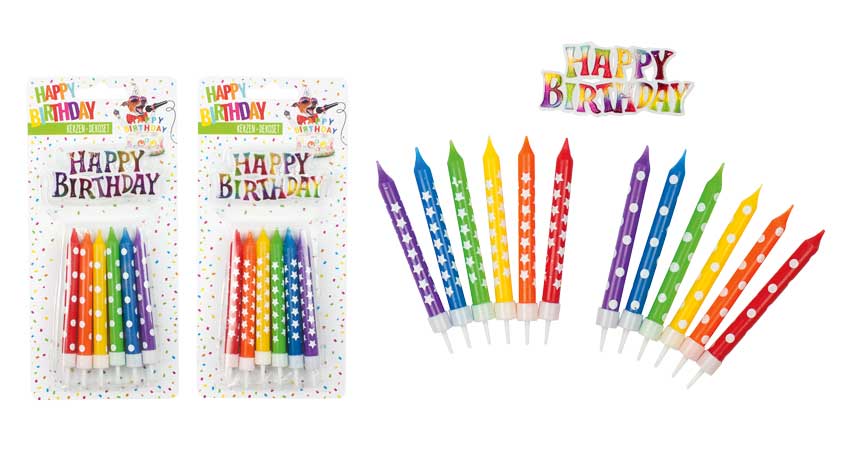 Geburtstagskerzen Regenbogen