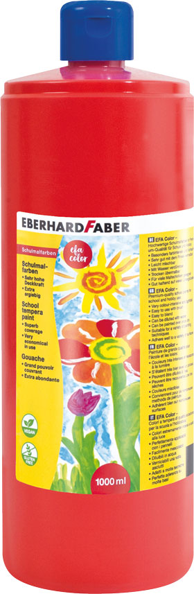 Efa Color Tempera hellrot, 1000 ml