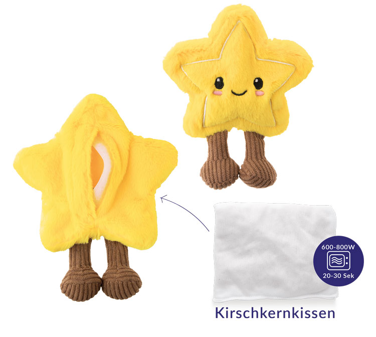 Kirschkernkissen Stern