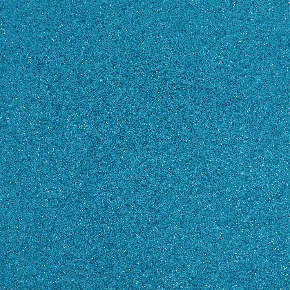 Glittermoosgummi azurblau