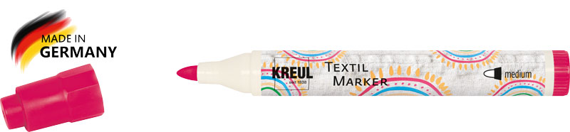 Textilmarker karminrot, Spitze 2 - 4 mm