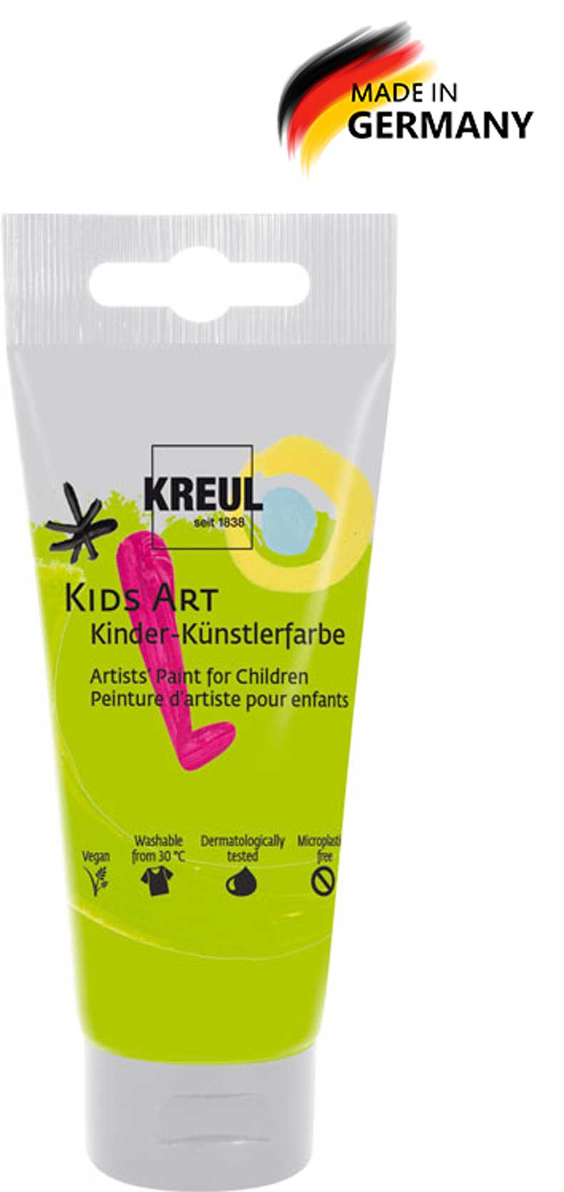 Kids Art Kinder Künstlerfarbe gelbgrün