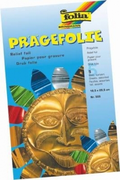 Prägefolie für Drückarbeiten 5 Bogen