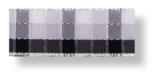Drahtband Karo 25 mm anthrazit/silber