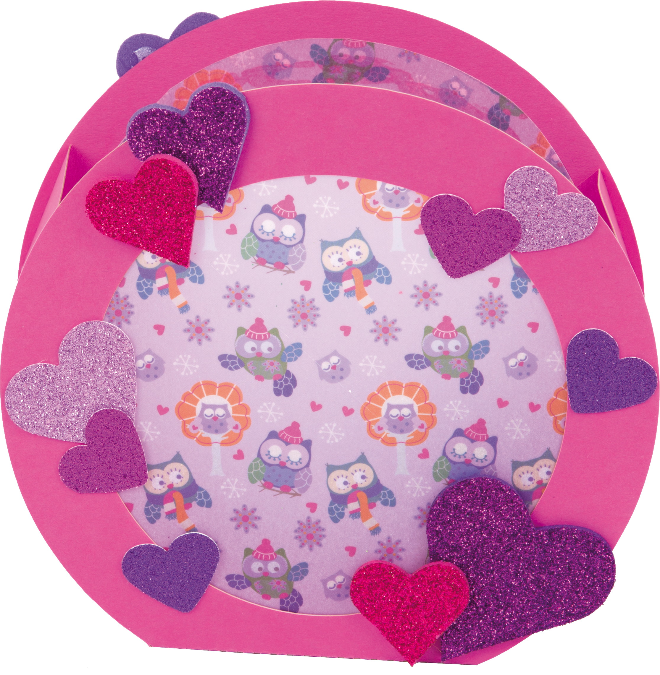 Laternenrohling rund mittel pink, 5 Stück
