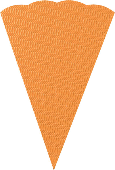 3D Schultütenrohling mandarine