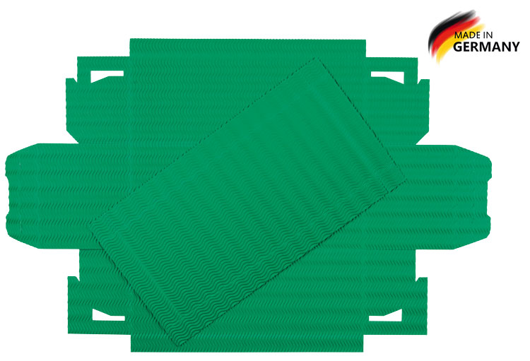 Kreativkarton grün aus 3D Wellpappe