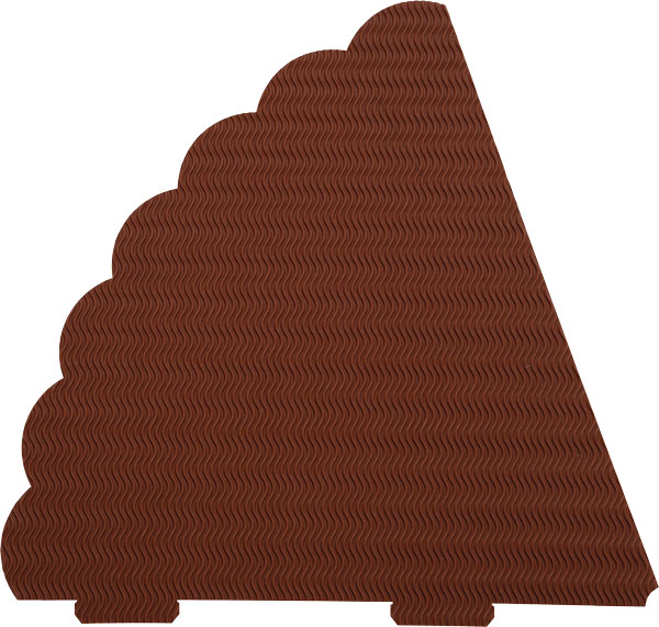 3D Geschwistertütenrohling braun