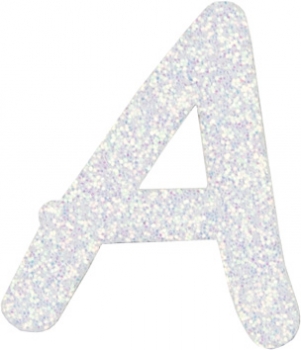 Glitterbuchstabe A weiß