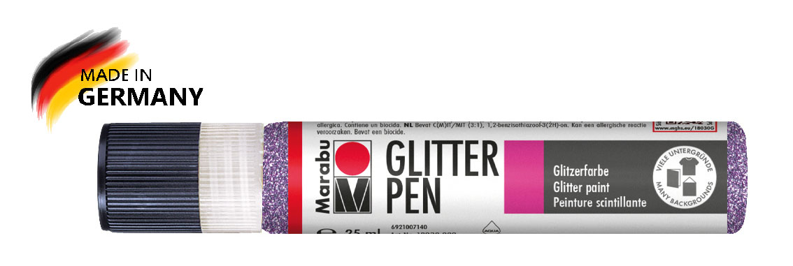Glitter Pen lavendel, 25 ml