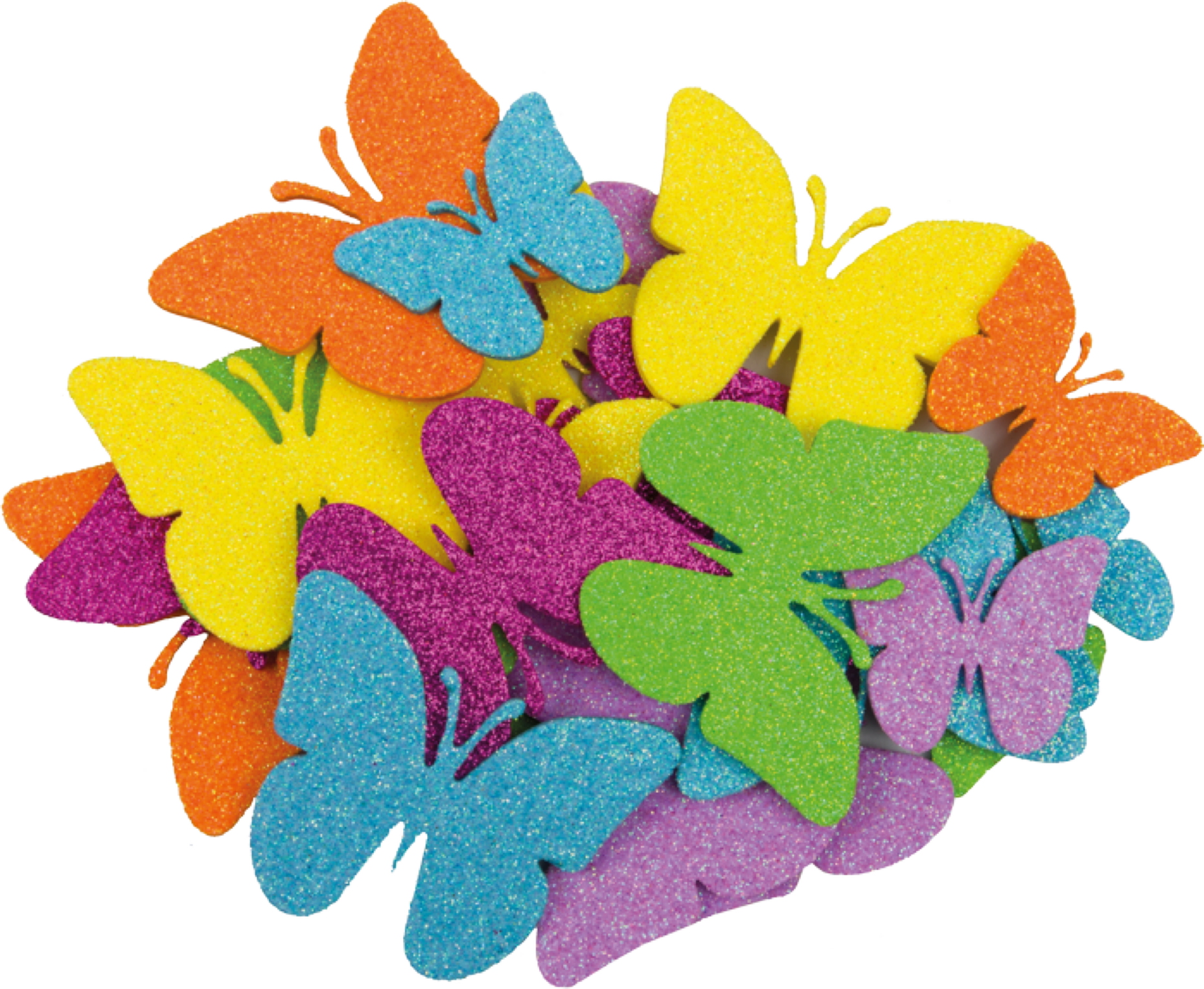 Glitterschmetterlinge 24 Stück sortiert