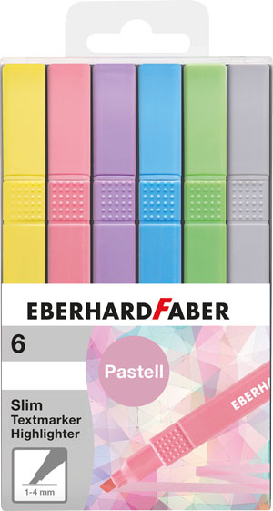 Textmarker slim pastell