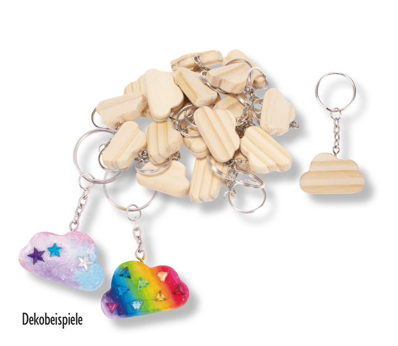 Schlüsselanhänger Wolke, 24 Stück