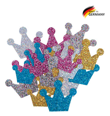 Glitterkartonsortiment grob Kronen