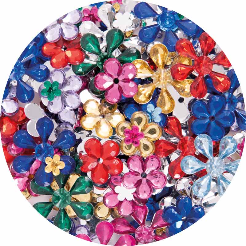 Schmucksteineset Blumen